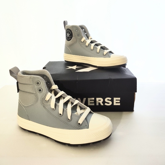 Converse Chuck Taylor All Star Berkshire Hi Boot - Heirloom Silver - Picture 1 of 6